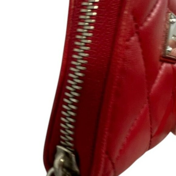 Michael Kors Small Quilted Leather Wallet - Red - Picture 6 of 7